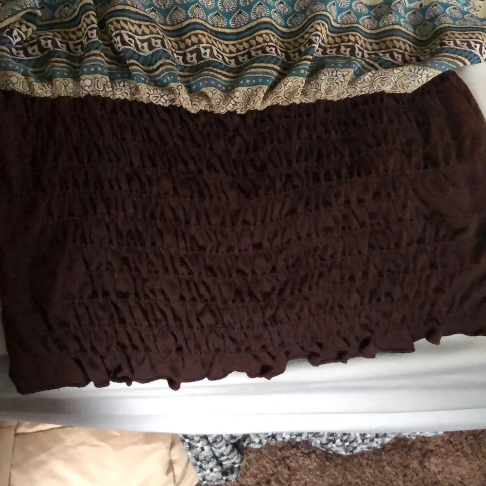 Simply Irresistible Kimono Blue Brown Clubwear Hippie‎ Top - Picture 6 of 7